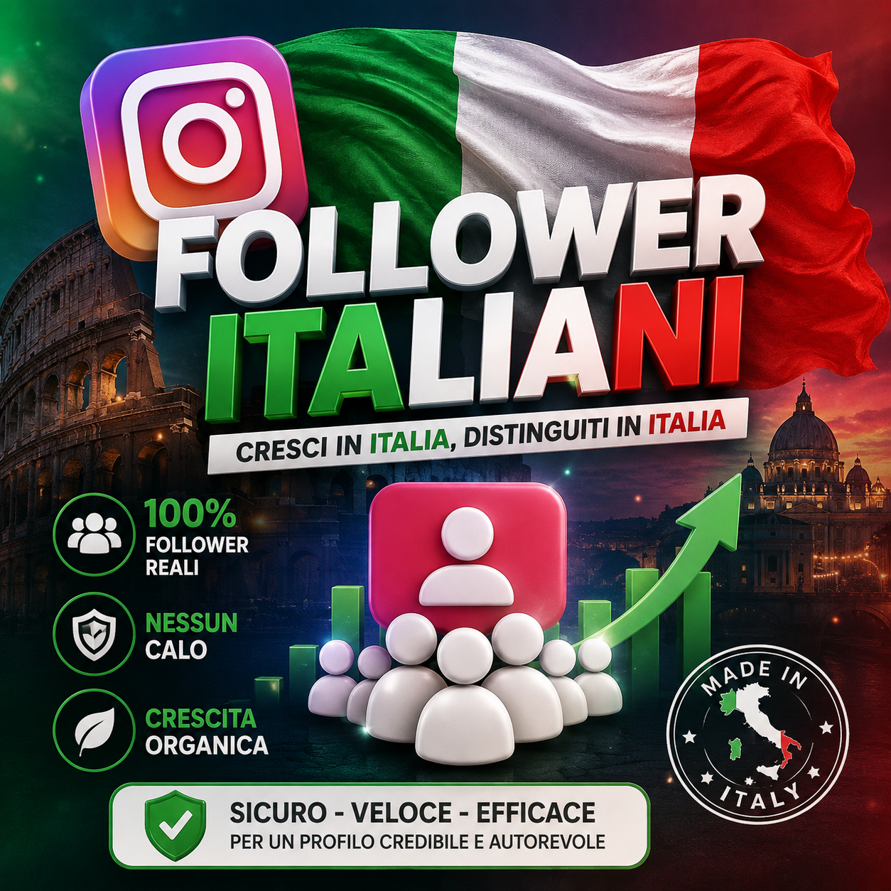 FOLLOWER 100% ITALIANI REALI