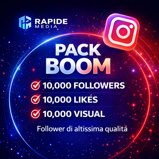 PACK BOOM INSTAGRAM (IL PIU' ACQUISTATO)